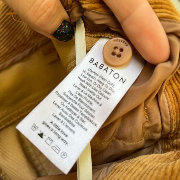 Aritzia Babaton Wide-Leg Corduroy Pants – Camel – Sz 4 (fits like 4/6) - Picture 8 of 8